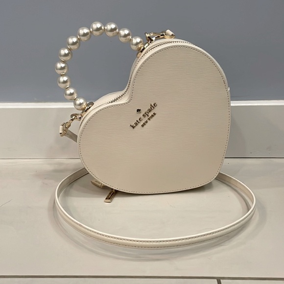 kate spade Handbags - Kate spade Love Shack white heart crossbody purse NWOT